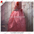 Pink poncho princess dress,middle of pearl decoration
